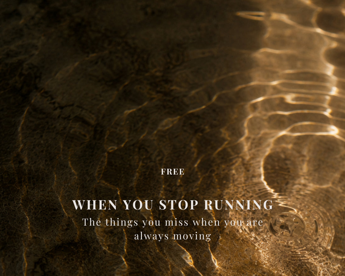 [FREE] WHEN YOU STOP RUNNING - The things you miss when you are always moving