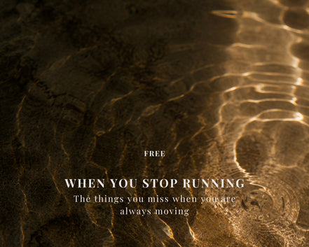 [FREE] WHEN YOU STOP RUNNING - The things you miss when you are always moving